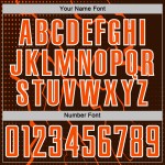 Soccer Brown Sublimation Lightning Jersey Custom Orange-White Uniform Sports