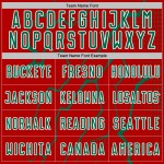 Red Sports Lightning Uniform Custom Kelly Jersey Soccer Green-White Sublimation Red Sports Lightning Uniform Custom Kelly Jersey Soccer Green-White Sublimation