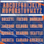 Lines Sublimation Royal Uniform Orange-White Sports Jersey Custom Soccer